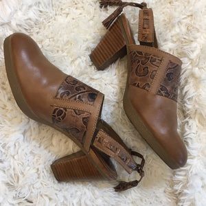 Ariat Tooled Leather Slingback Clogs with …